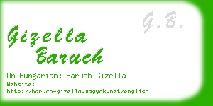 gizella baruch business card